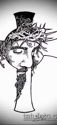 фото тату распятие (crucifix tattoo) (значение) — пример рисунка — 021 tatufoto.com