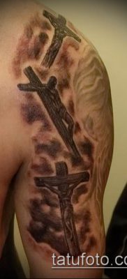 фото тату распятие (crucifix tattoo) (значение) — пример рисунка — 024 tatufoto.com