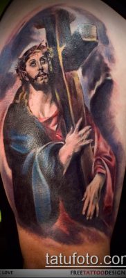 фото тату распятие (crucifix tattoo) (значение) — пример рисунка — 049 tatufoto.com