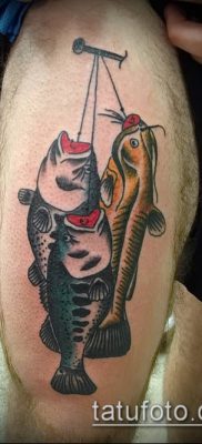 фото тату сом (catfish tattoo) (значение) — пример рисунка — 014 tatufoto.com