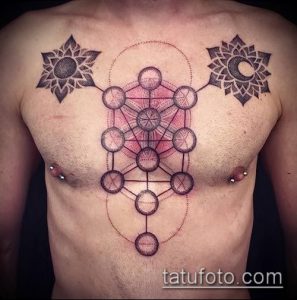 фото тату цветок жизни (Tattoo Flower of Li) (значение) - пример рисунка - 034 tatufoto.com