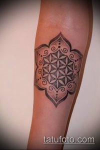 фото тату цветок жизни (Tattoo Flower of Li) (значение) - пример рисунка - 036 tatufoto.com