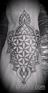 фото тату цветок жизни (Tattoo Flower of Li) (значение) - пример рисунка - 039 tatufoto.com