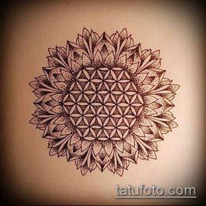 фото тату цветок жизни (Tattoo Flower of Li) (значение) - пример рисунка - 041 tatufoto.com