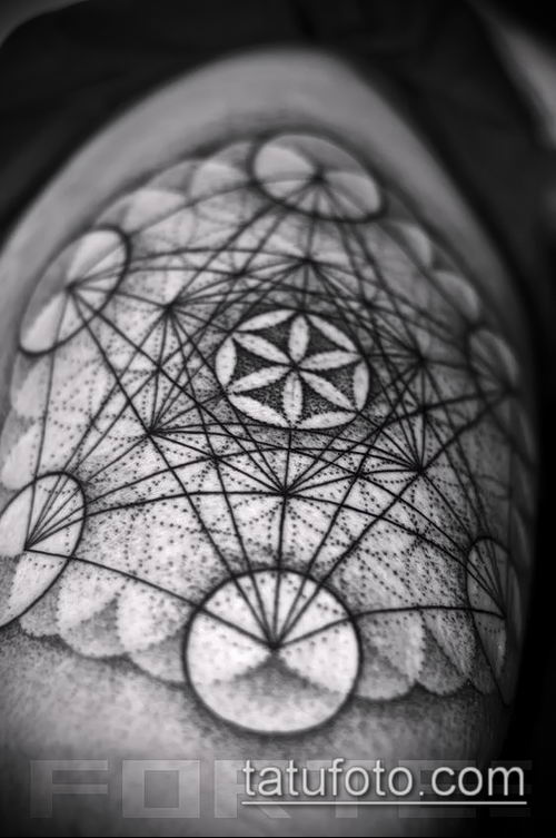 фото тату цветок жизни (Tattoo Flower of Li) (значение) - пример рисунка - 058 tatufoto.com