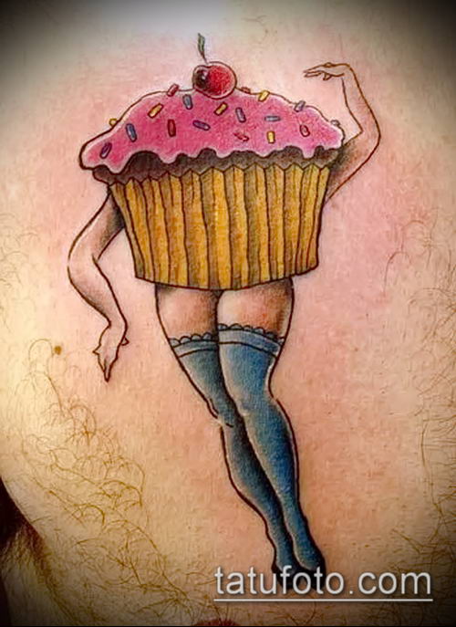 фото тату ПИРОЖНОЕ (Body tattoo cake) (значение) - пример рисунка - 034 tat...