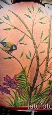 ТАТУИРОВКА БАМБУК №911 — крутой вариант рисунка, который хорошо можно использовать для переработки и нанесения как татуировка бамбук на руке