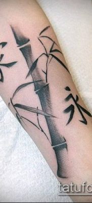 ТАТУИРОВКА БАМБУК №346 — прикольный вариант рисунка, который легко можно использовать для переделки и нанесения как татуировка бамбук на руке