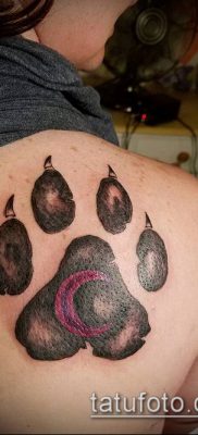 ТАТУИРОВКА ЛАПА №239 — прикольный вариант рисунка, который легко можно использовать для переработки и нанесения как татуировка лапа медведя на предплечье