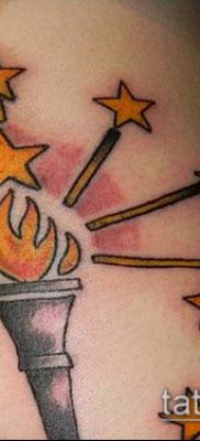 ТАТУИРОВКА ФАКЕЛ №140 — интересный вариант рисунка, который хорошо можно использовать для доработки и нанесения как татуировка факел в колючей проволоке