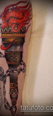 ТАТУИРОВКА ФАКЕЛ №866 — крутой вариант рисунка, который успешно можно использовать для преобразования и нанесения как татуировка факел на пальце