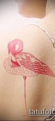 ТАТУИРОВКА ФЛАМИНГО №478 — достойный вариант рисунка, который легко можно использовать для переработки и нанесения как татуировка фламинго на ноге