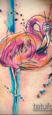 ТАТУИРОВКА ФЛАМИНГО №249 — классный вариант рисунка, который успешно можно использовать для переработки и нанесения как татуировка фламинго на ноге