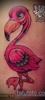 ТАТУИРОВКА ФЛАМИНГО №467 — крутой вариант рисунка, который хорошо можно использовать для переделки и нанесения как татуировка фламинго