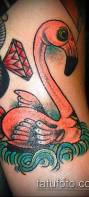 ТАТУИРОВКА ФЛАМИНГО №812 — интересный вариант рисунка, который удачно можно использовать для преобразования и нанесения как татуировка фламинго на ноге