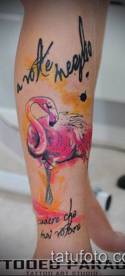ТАТУИРОВКА ФЛАМИНГО №37 — уникальный вариант рисунка, который успешно можно использовать для переработки и нанесения как татуировка фламинго