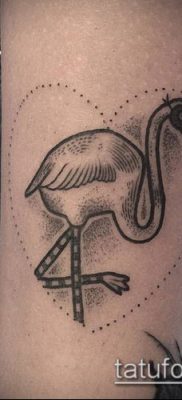 ТАТУИРОВКА ФЛАМИНГО №914 — уникальный вариант рисунка, который удачно можно использовать для переделки и нанесения как татуировка фламинго