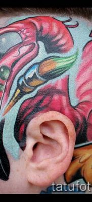 ТАТУИРОВКА ФЛАМИНГО №415 — классный вариант рисунка, который хорошо можно использовать для преобразования и нанесения как татуировка фламинго