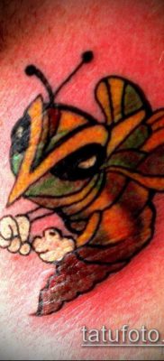 ТАТУИРОВКА ШМЕЛЬ №691 — крутой вариант рисунка, который хорошо можно использовать для преобразования и нанесения как татуировка шмель