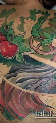 ТАТУИРОВКА ЯБЛОНЯ №157 — крутой вариант рисунка, который хорошо можно использовать для переработки и нанесения как тату яблоня