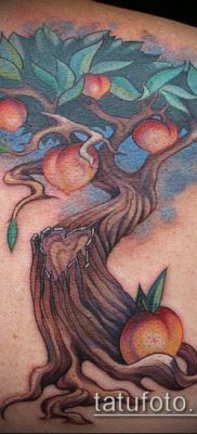 ТАТУИРОВКА ЯБЛОНЯ №889 — достойный вариант рисунка, который успешно можно использовать для переработки и нанесения как тату яблоня