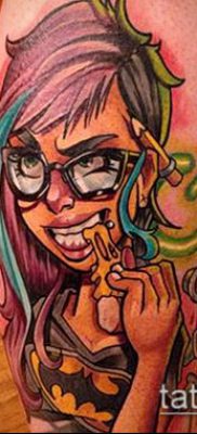 ТАТУИРОВКИ НЬЮ СКУЛ №935 — интересный вариант рисунка, который удачно можно использовать для переделки и нанесения как тату нью скул девушки