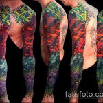 ЦВЕТНЫЕ ТАТУИРОВКИ №21 - крутой вариант рисунка, который легко можно использовать для переработки и нанесения как цветная татуировка на спине