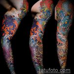 ЦВЕТНЫЕ ТАТУИРОВКИ №672 - классный вариант рисунка, который удачно можно использовать для преобразования и нанесения как цветные татуировки для девушек