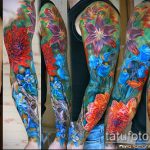 ЦВЕТНЫЕ ТАТУИРОВКИ №132 - классный вариант рисунка, который успешно можно использовать для доработки и нанесения как цветная татуировка на спине