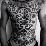 ЭТНИЧЕСКИЕ ТАТУИРОВКИ №423 - классный вариант рисунка, который успешно можно использовать для преобразования и нанесения как этнические татуировки воина
