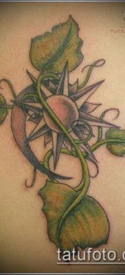 дубовые листья тату №527 — уникальный вариант рисунка, который хорошо можно использовать для переработки и нанесения как дубовые листья тату на