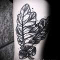 дубовые листья тату №997 - достойный вариант рисунка, который хорошо можно использовать для переработки и нанесения как дубовые листья тату хной
