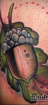 дубовые листья тату №236 — эксклюзивный вариант рисунка, который легко можно использовать для доработки и нанесения как листья дуба тату