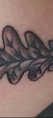 дубовые листья тату №510 — уникальный вариант рисунка, который удачно можно использовать для преобразования и нанесения как листья дуба тату