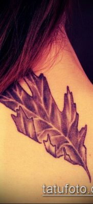 дубовые листья тату №512 — достойный вариант рисунка, который легко можно использовать для переработки и нанесения как листья дуба тату