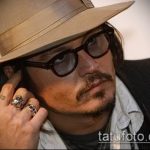 фото тату Джони Деппа (Johnny Depp) (значение) - пример рисунка - 015 tatufoto.com