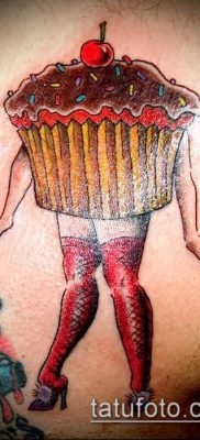 фото тату ПИРОЖНОЕ (Body tattoo cake) (значение) — пример рисунка — 022 tatufoto.com