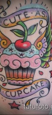 фото тату ПИРОЖНОЕ (Body tattoo cake) (значение) — пример рисунка — 026 tatufoto.com