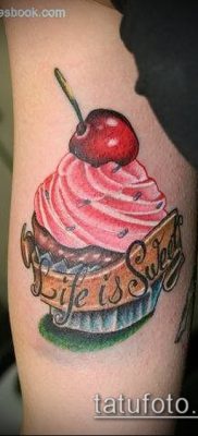 фото тату ПИРОЖНОЕ (Body tattoo cake) (значение) — пример рисунка — 057 tatufoto.com