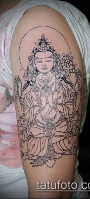 тату буддийские №753 — эксклюзивный вариант рисунка, который удачно можно использовать для преобразования и нанесения как тату буддизм на руке