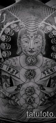 тату буддийские №173 — прикольный вариант рисунка, который удачно можно использовать для переработки и нанесения как тату буддизм на руке