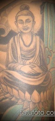 тату буддийские №865 — прикольный вариант рисунка, который удачно можно использовать для доработки и нанесения как тату буддийские надписи