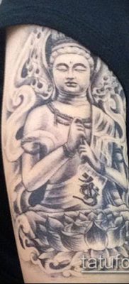 тату буддийские №877 — прикольный вариант рисунка, который успешно можно использовать для переработки и нанесения как тату буддизм символы