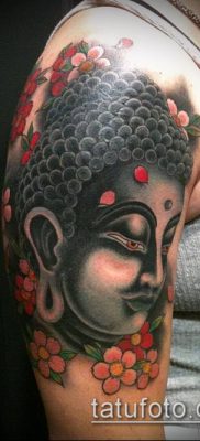 тату буддийские №108 — прикольный вариант рисунка, который успешно можно использовать для переделки и нанесения как тату в буддийском стиле