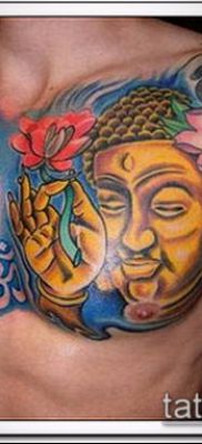 тату буддийские №347 — интересный вариант рисунка, который хорошо можно использовать для переделки и нанесения как тату в буддийском стиле