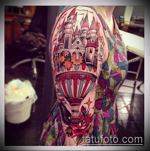 фото тату воздушный шар (Balloon tattoo) (значение) — пример рисунка — 112 tatufoto.com