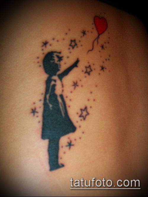 фото тату воздушный шар (Balloon tattoo) (значение) — пример рисунка — 118 tatufoto.com