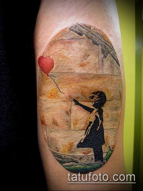фото тату воздушный шар (Balloon tattoo) (значение) — пример рисунка — 121 tatufoto.com