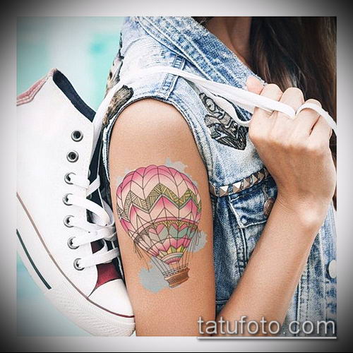 фото тату воздушный шар (Balloon tattoo) (значение) — пример рисунка — 129 tatufoto.com