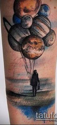 фото тату воздушный шар (Balloon tattoo) (значение) — пример рисунка — 248 tatufoto.com